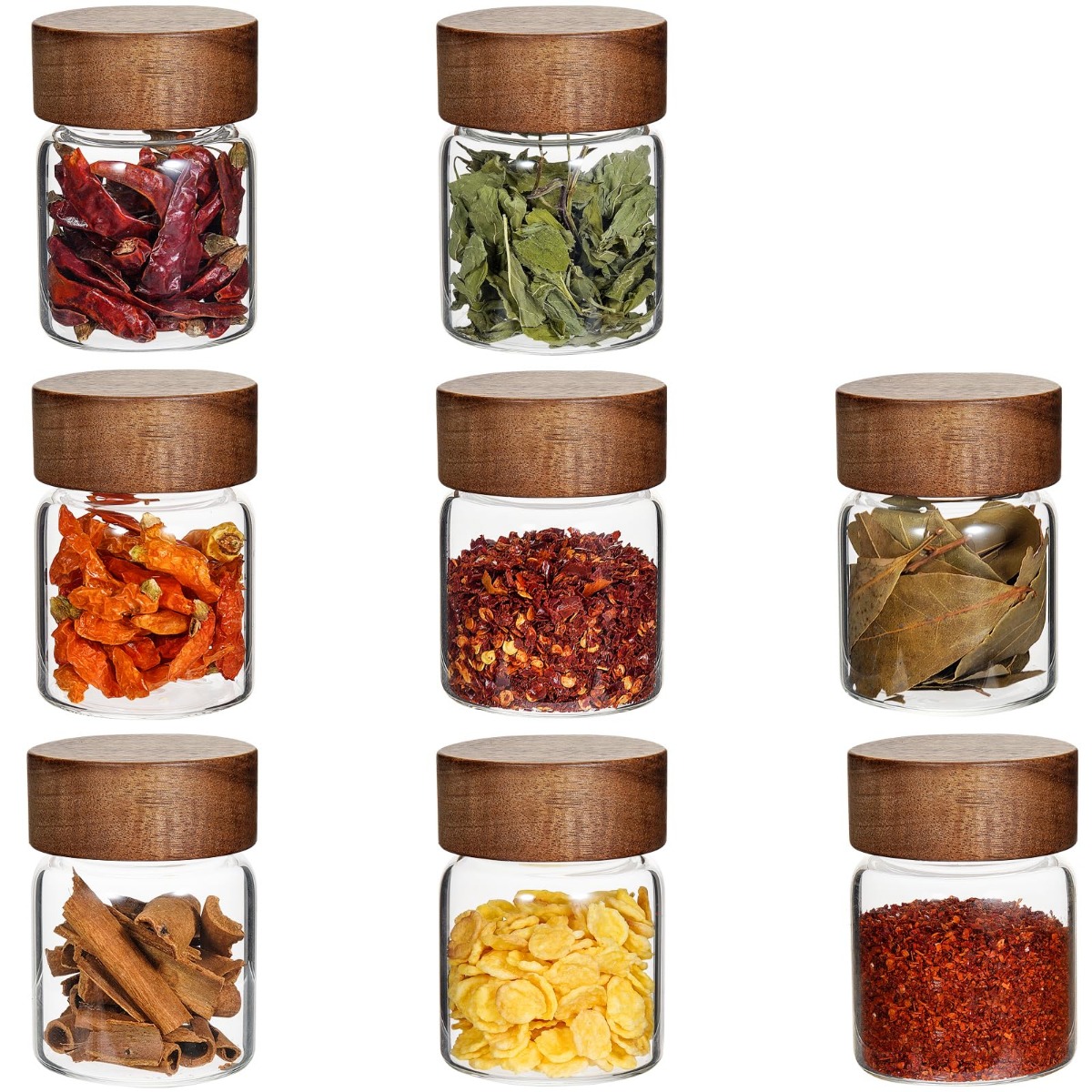 Canister Coffee Sugar Tea - 10 Frascos de Vidrio para Especias,