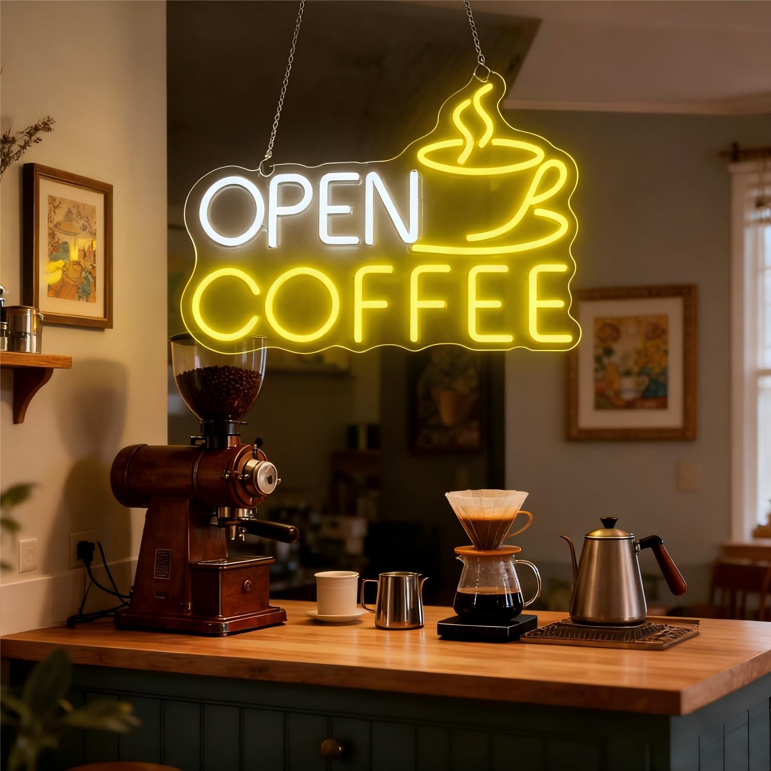 Coffee Tea Neon Sign - Letrero de neón LED de café