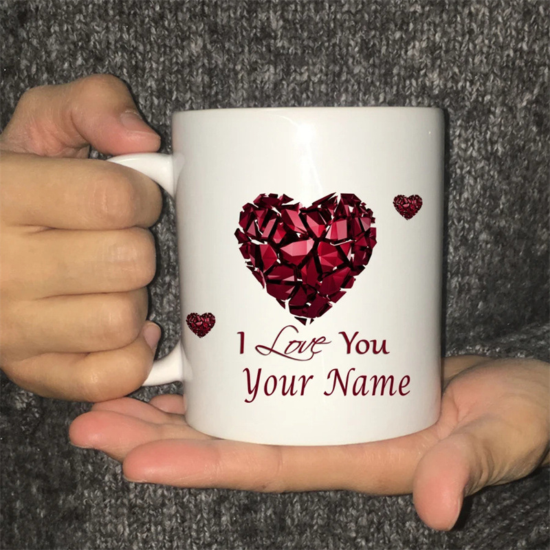 Coffee Tea Love - Taza de cerámica para parejas, con