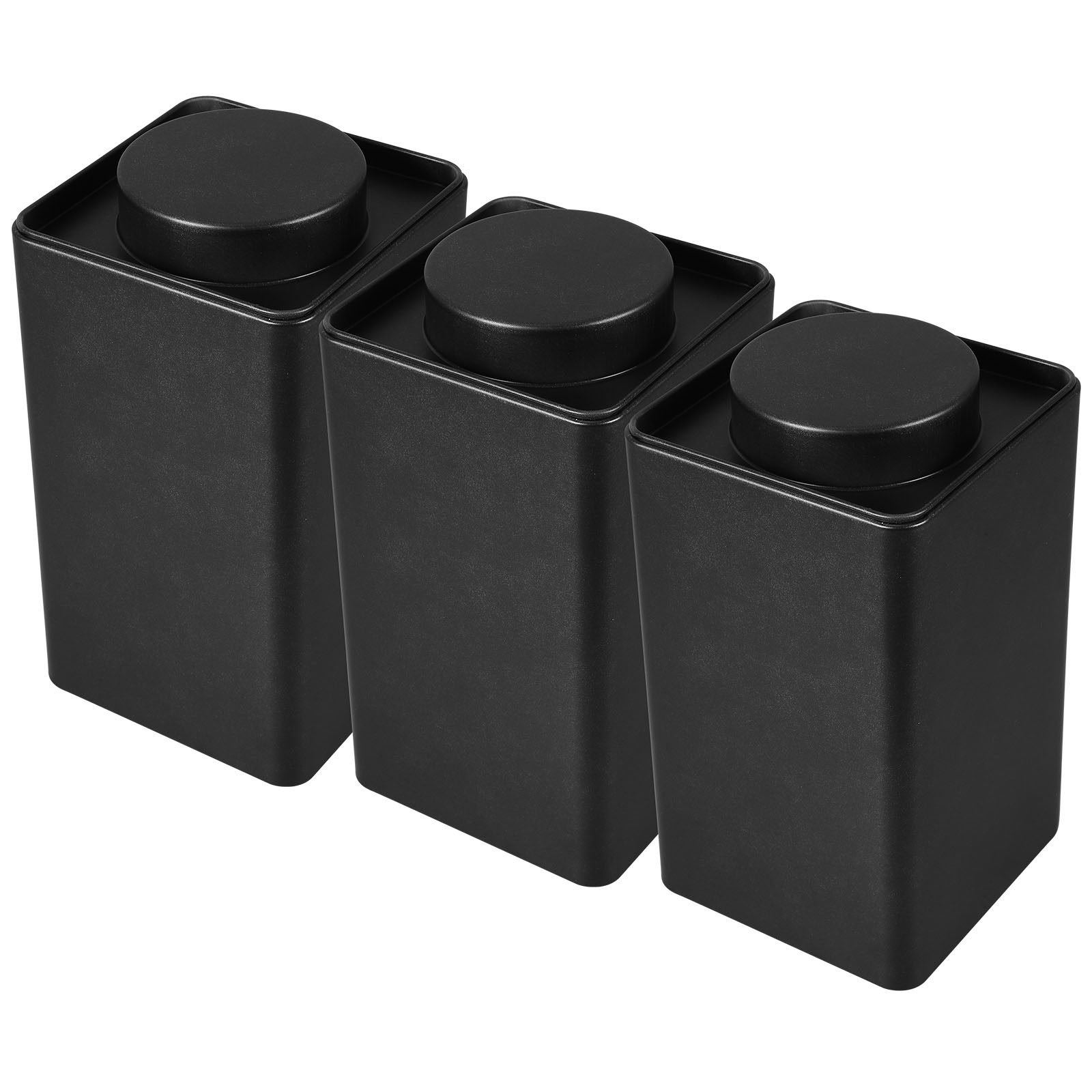 Canister Coffee Sugar Tea - Juego de 3 elegantes recipientes metálicos