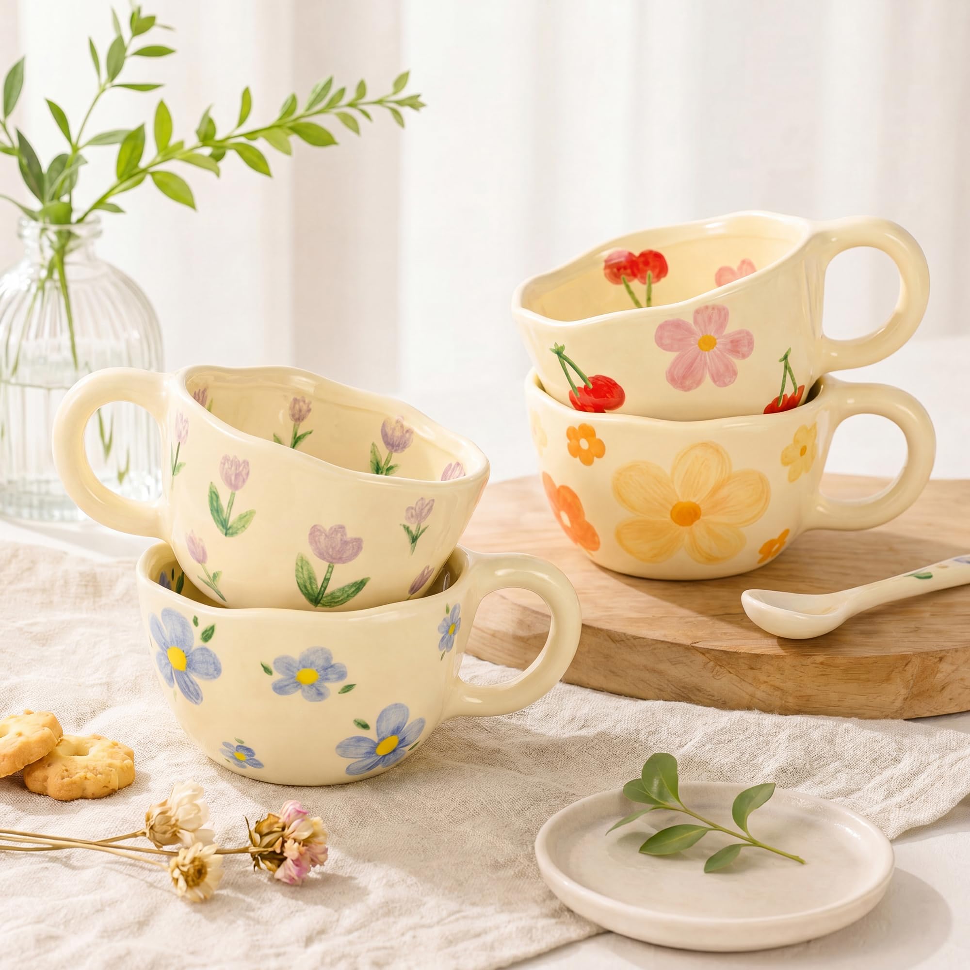 Paquete de 4 Tazas de Café Úni - Coffee Tea Love reseña y precio