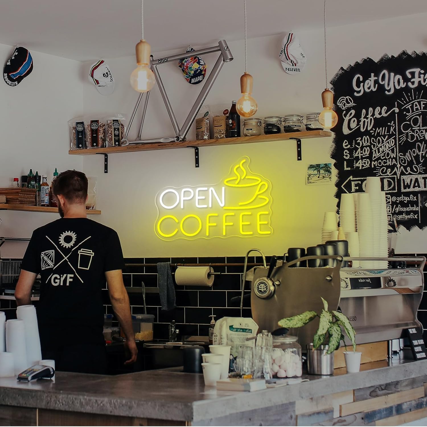 Letrero de neón LED de café ab - Coffee Tea Neon Sign reseña y precio