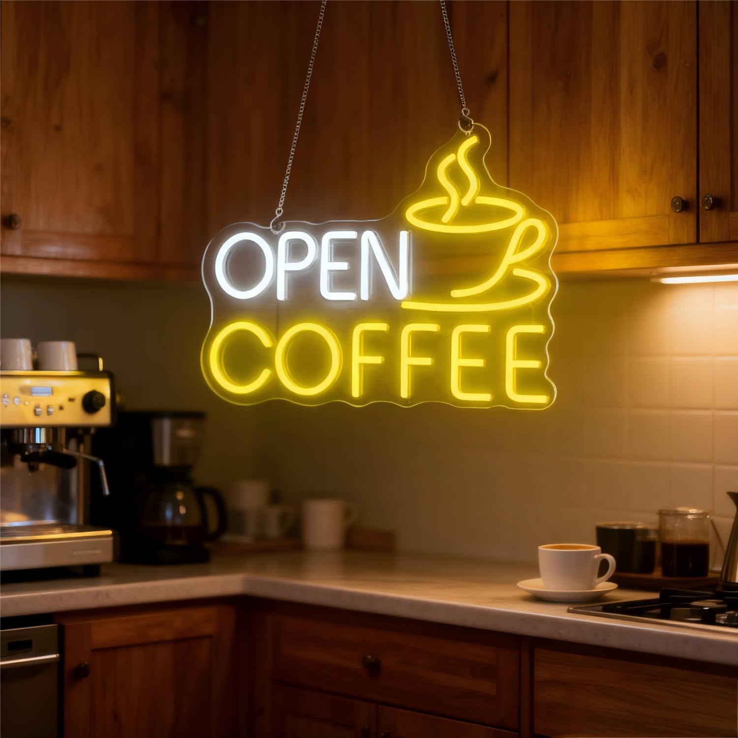 Letrero de neón LED de café ab - Coffee Tea Neon Sign reseña y precio