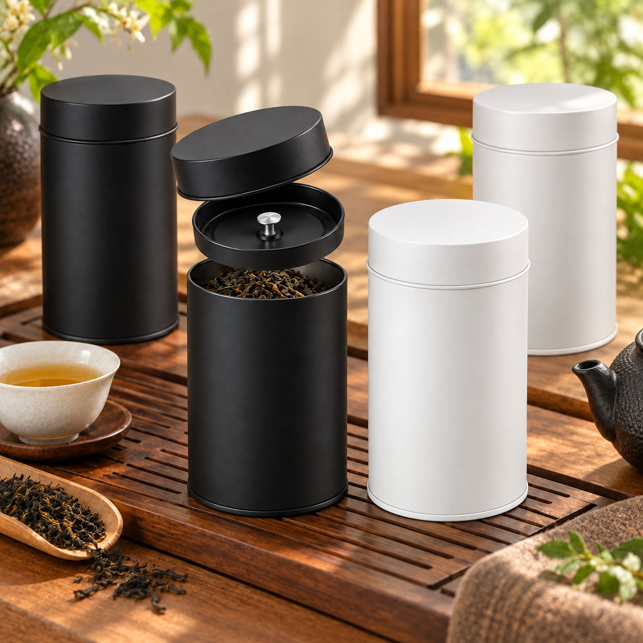 Lata de té de 4/2 piezas con d - Coffee Tea Etc reseña y precio