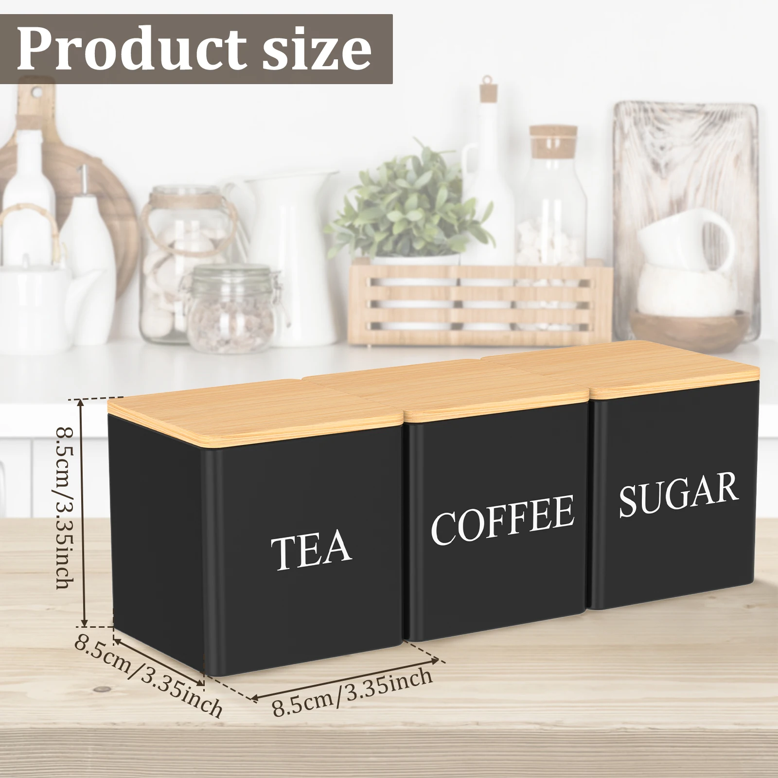 Juego de 3 recipientes para té - Canister Coffee Sugar Tea reseña y precio