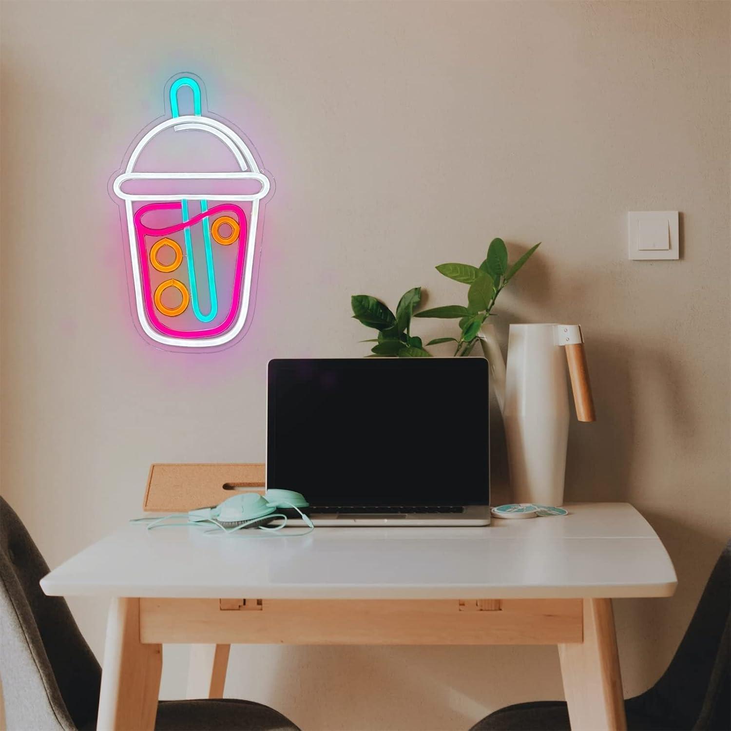 Letrero de neón con luz LED re - Coffee Tea Neon Sign reseña y precio