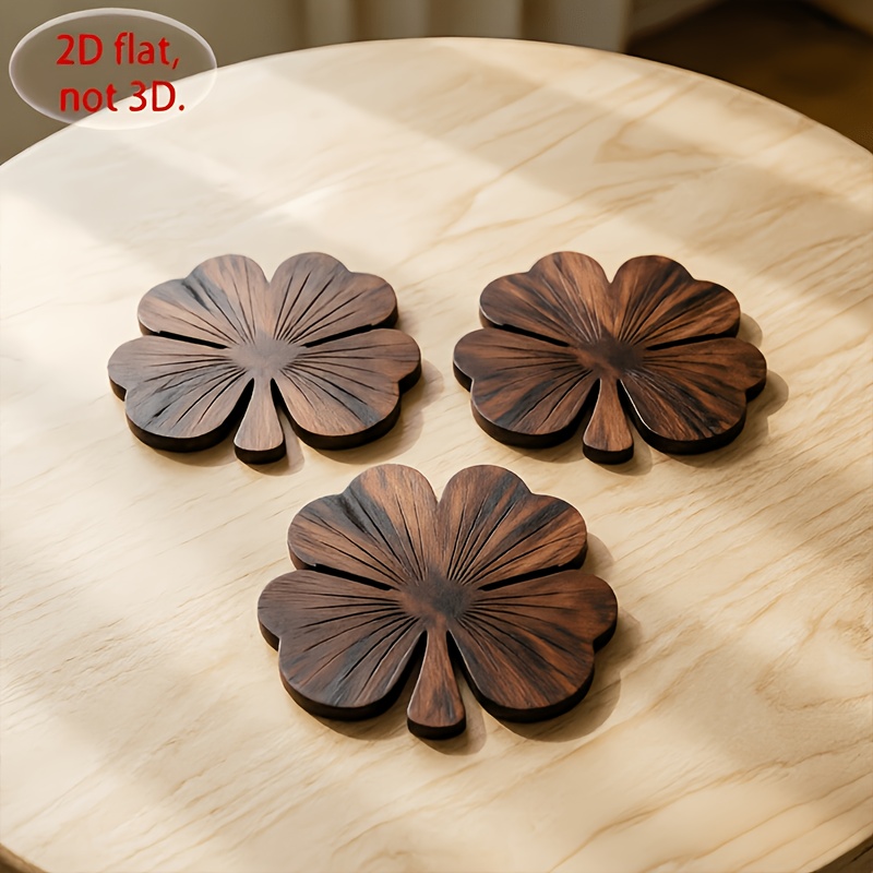 4 posavasos de madera planos 2 - Coffee Tea Sugar Set reseña y precio
