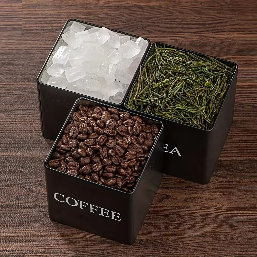 Juego de 3 Recipientes de Meta - Canister Coffee Sugar Tea reseña y precio