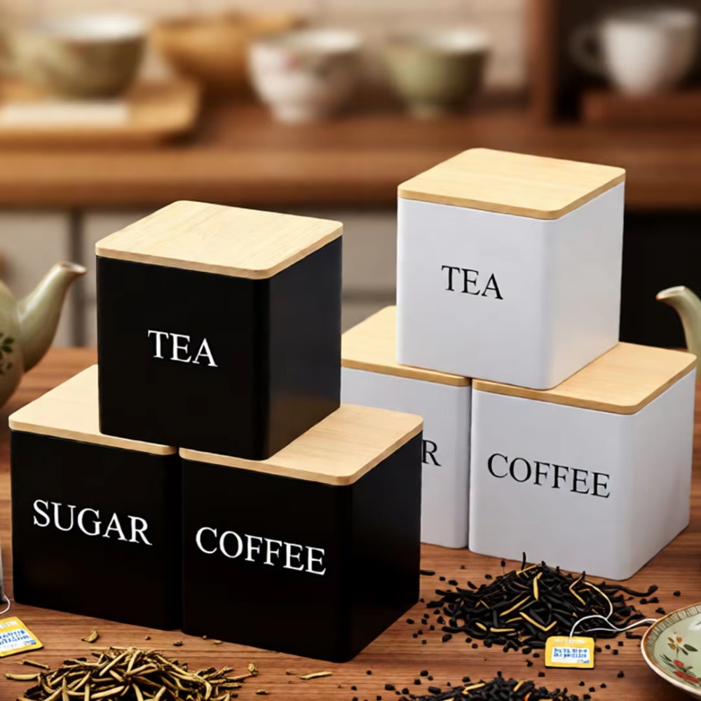 Juego de 3 Recipientes de Meta - Canister Coffee Sugar Tea reseña y precio